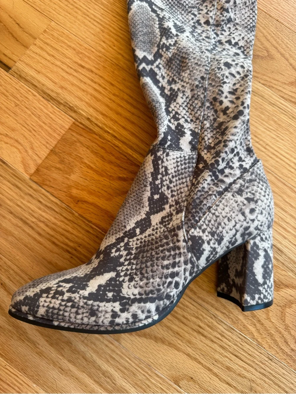 MARC FISHER over the knee snake skin boots